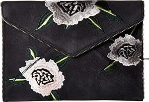 Leo Clutch Black Embossed Clutch
