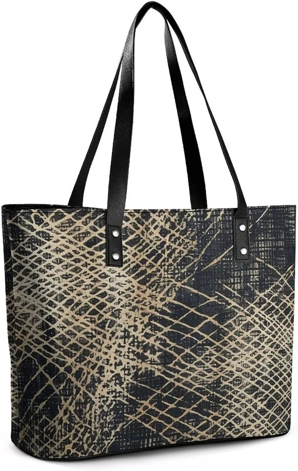 Line Tropical Leaves Bag Purse Handbag for Women Top Handle Satchel Shoulder with Zipper Tote Bags Large