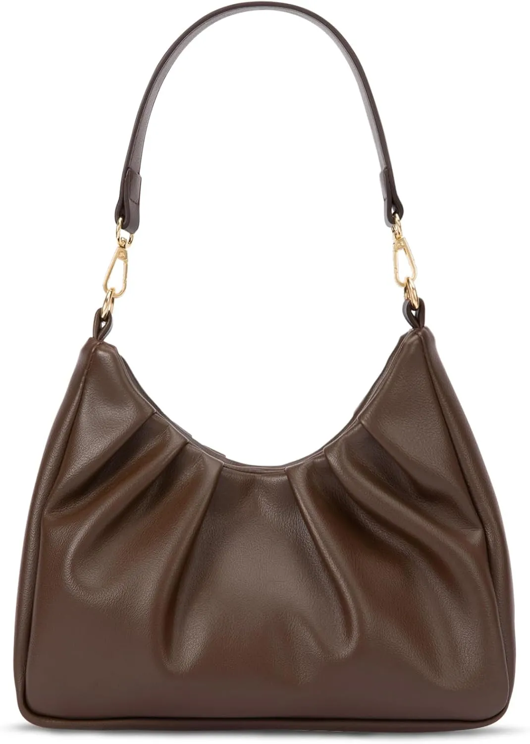 LIVACASA Shoulder Bags for Women, Cute Soft Small Clutch Purses,PU Leather Hobo Crossbody Tote Dumpling Bags with Pockets