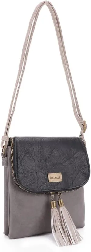 Liz Soto Kelsey Womens Crossbody Purse - Vegan Leather Over the Shoulder Bags with Tassels, Shoulder Cross Body Bag