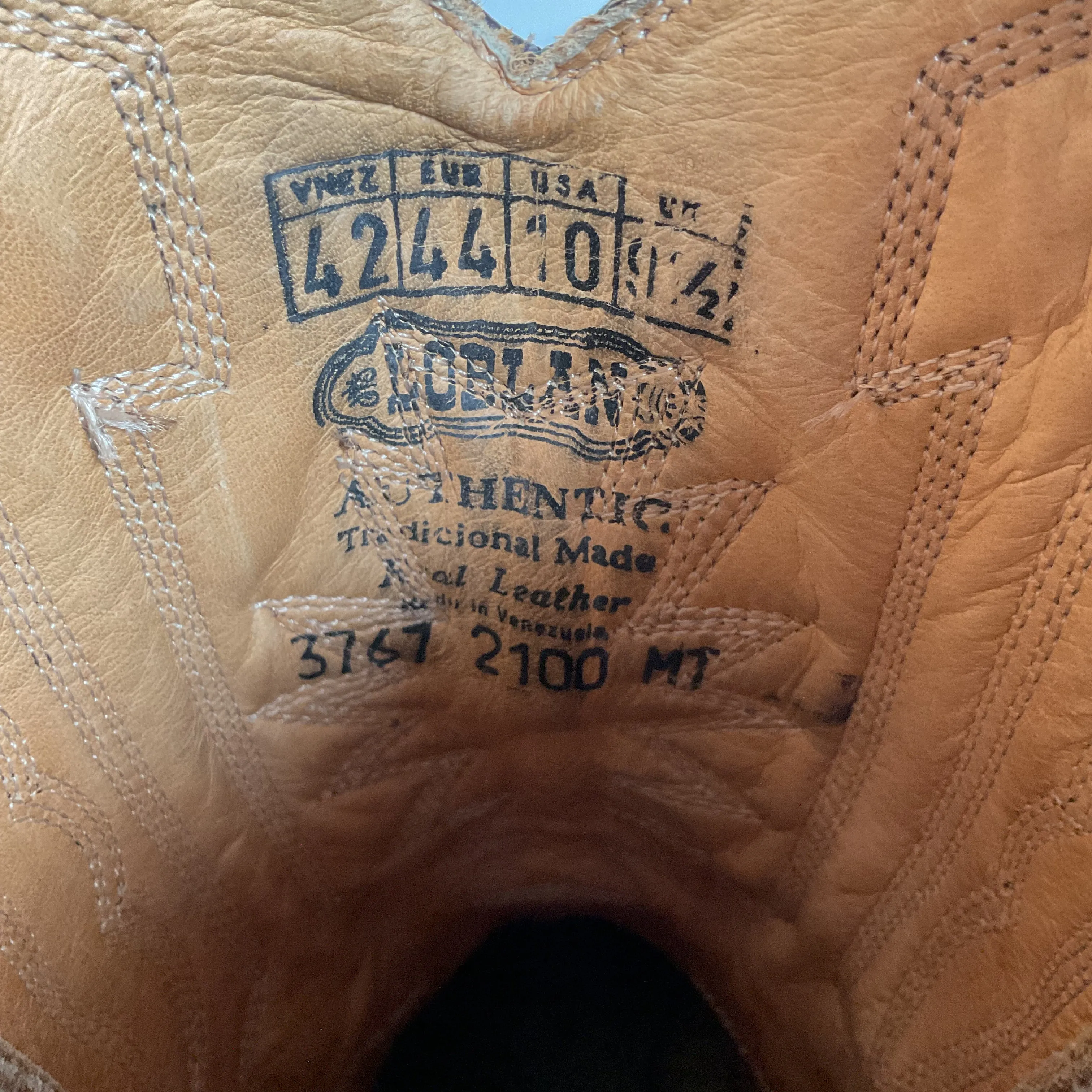 Loblan Aarowhead Cowboy Boots USA 10 Glossy Patent