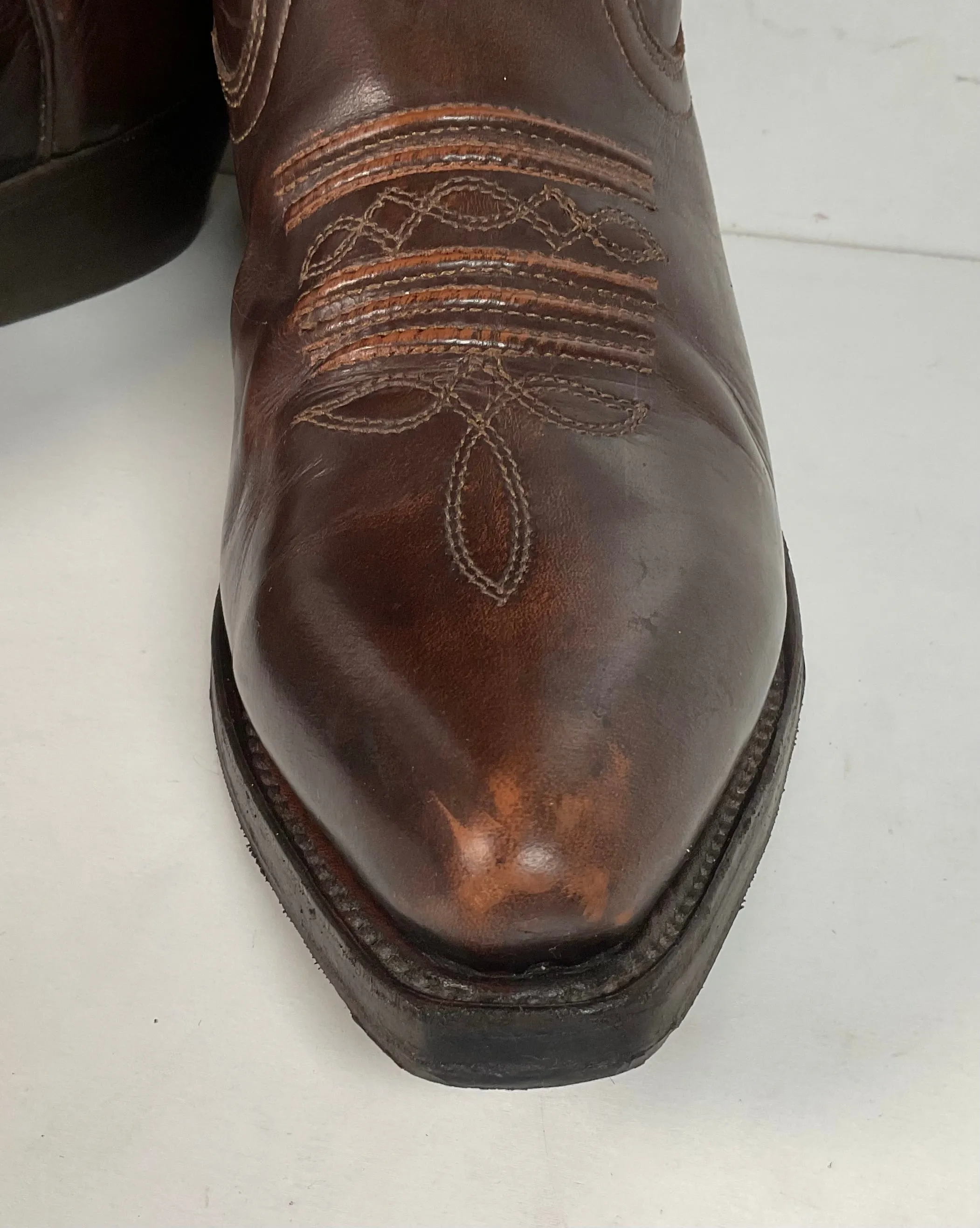 Loblan Aarowhead Cowboy Boots USA 10 Glossy Patent