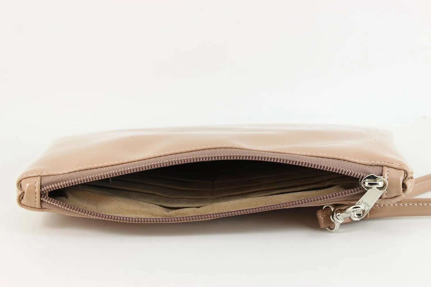 LONI Womens Adorable Patent Clutch Bag Wallet Purse for Women with Detachable Wrist Strap in coral orange