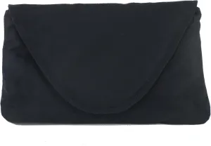 LONI Womens Attractive Large Faux Suede Clutch Bag/Shoulder Bag Wedding Party Occasion Bag