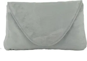 LONI Womens Attractive Large Faux Suede Clutch Bag/Shoulder Bag Wedding Party Occasion Bag