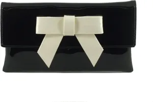 LONI Womens Cute Patent Faux Leather Clutch bag/Shoulder Bag