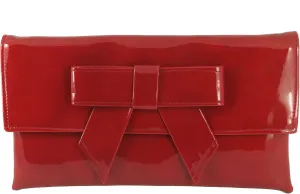 LONI Womens Cute Patent Faux Leather Clutch bag/Shoulder Bag