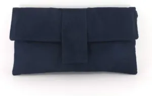 LONI Womens Elegant Faux Suede Clutch Bag/Shoulder Bag Occasion Wedding Party Prom Bag