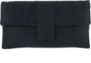 LONI Womens Elegant Faux Suede Clutch Bag/Shoulder Bag Occasion Wedding Party Prom Bag