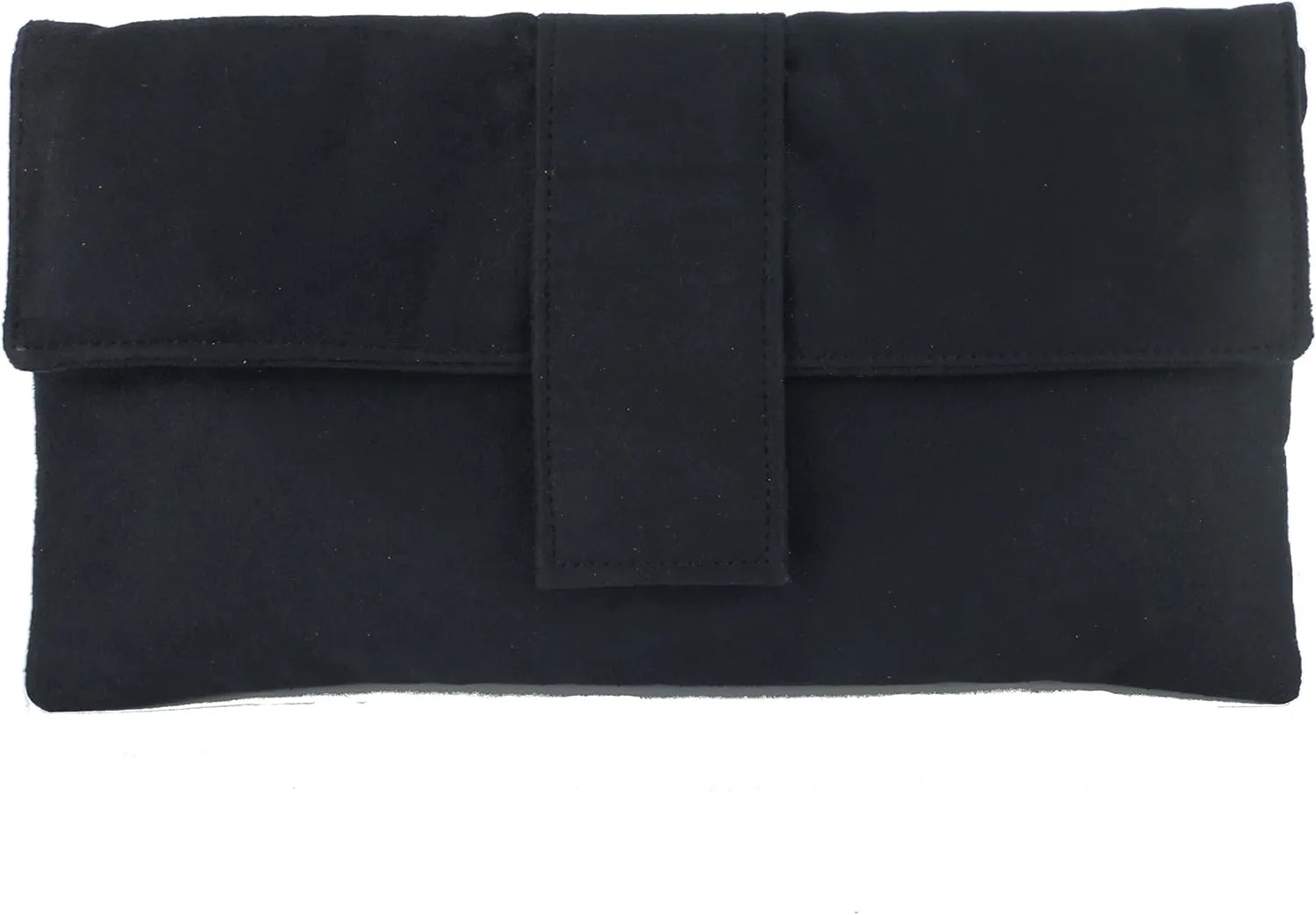 LONI Womens Elegant Faux Suede Clutch Bag/Shoulder Bag Occasion Wedding Party Prom Bag
