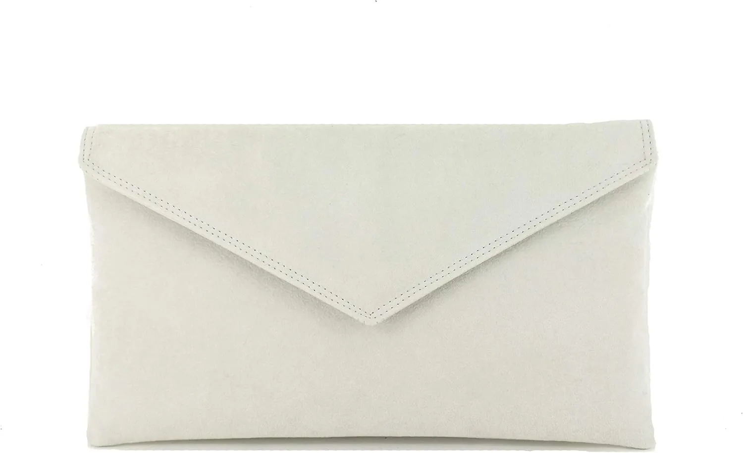 LONI Womens Neat Envelope Faux Suede Clutch Bag/Shoulder Bag