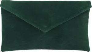 LONI Womens Neat Envelope Faux Suede Clutch Bag/Shoulder Bag