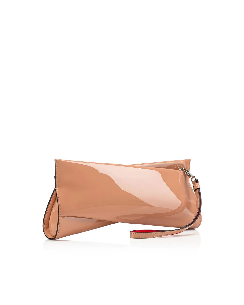 Loubitwist Patent Clutch in Nude