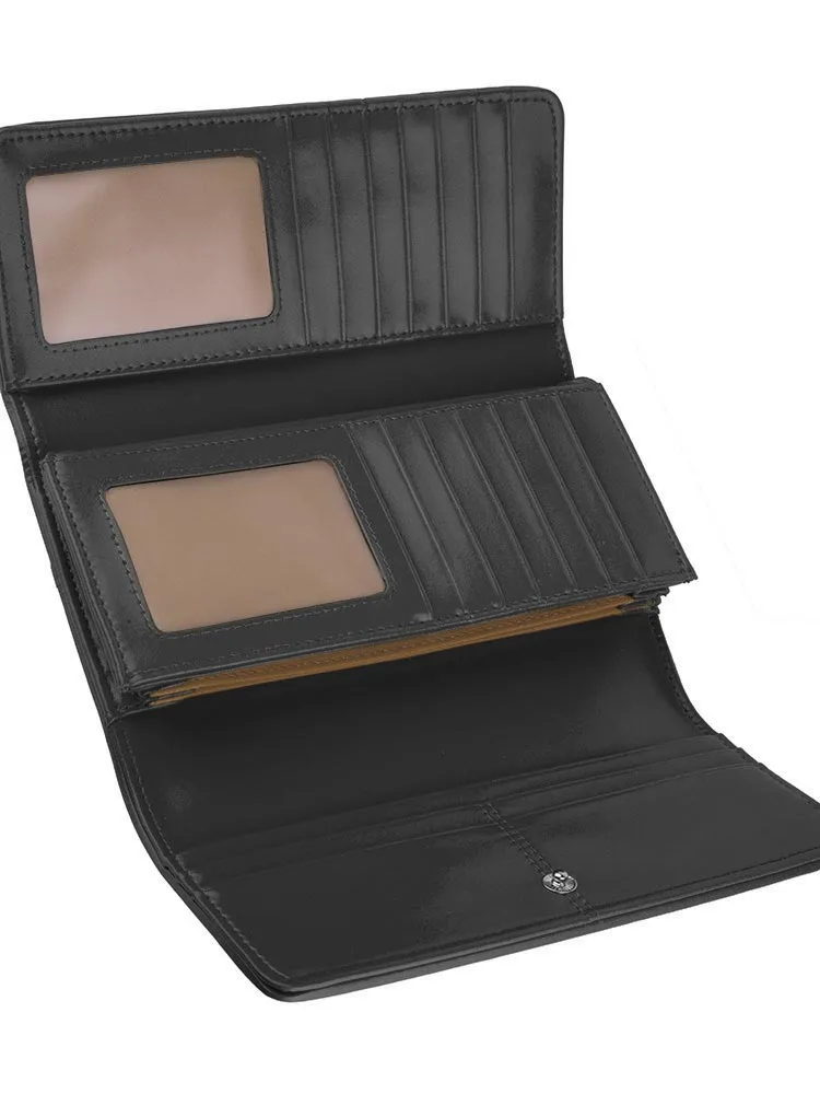 Lyon Trifold Purse - Black