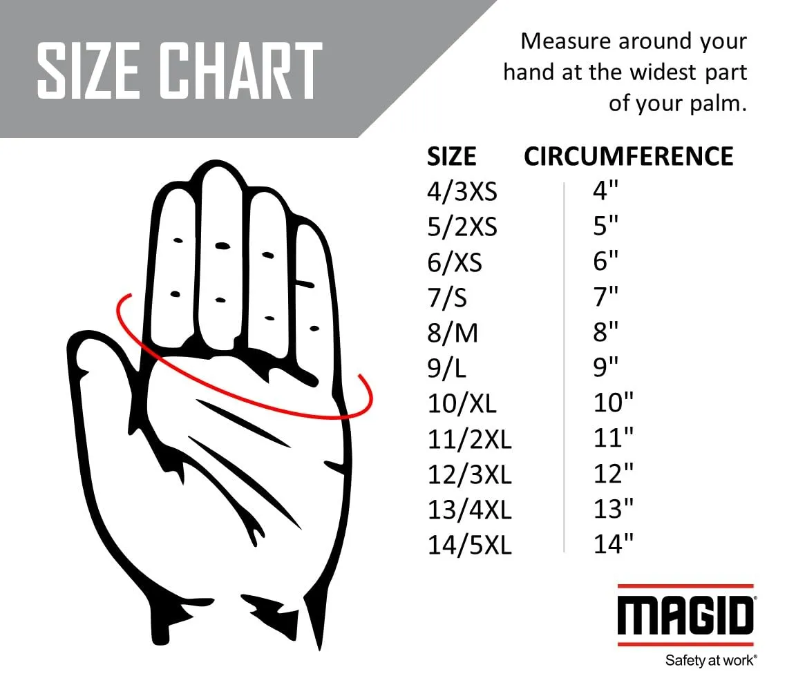 MAGID PowerMaster 12501PS Leather Linesmen Protector Gloves, 1 Pair, 9.5” Length, Size 10/XL