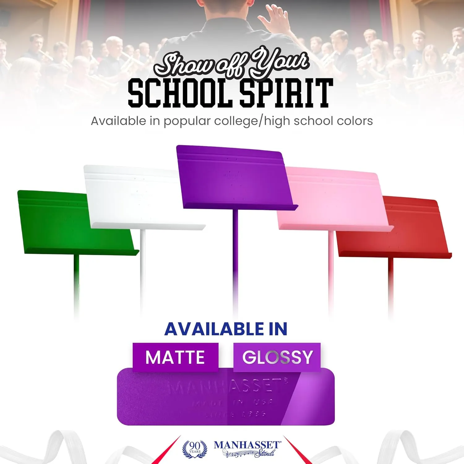 Manhasset Music Stand For Sheet Music - 48 Symphony Model - 4801MPU - Long Lasting, Durable Manhasset Stand - Adjustable Height - 20" by 12
