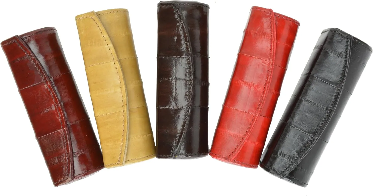 MARSHAL Elegant Design Eelskin Soft Leather Lipstick case