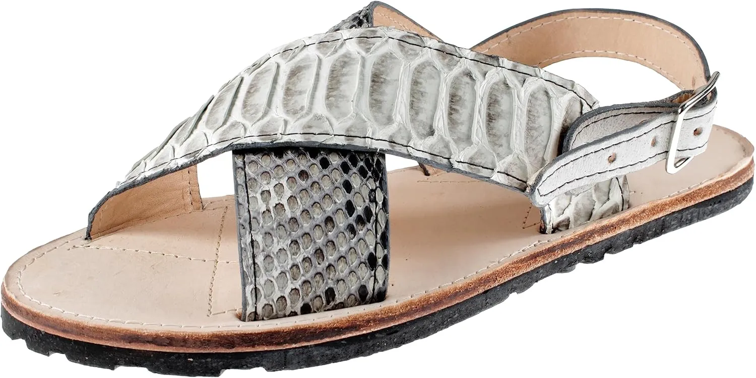 Men Exotic Sandals Genuine Python Leather Huaraches Piel Piton