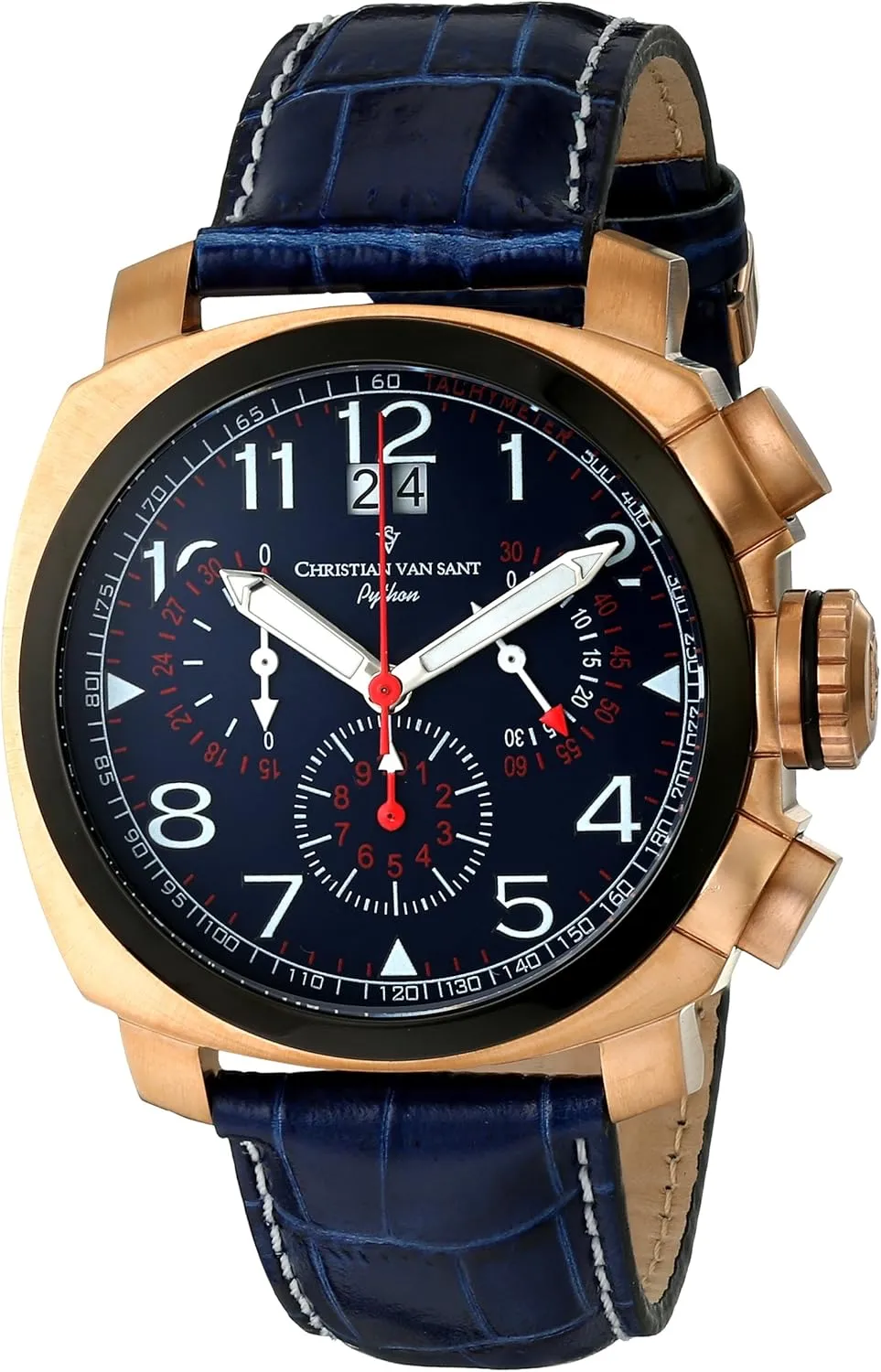 Men's CV3AU5 Grand Python Analog Display Swiss Quartz Blue Watch
