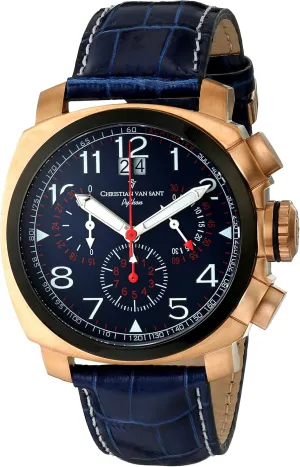 Men's CV3AU5 Grand Python Analog Display Swiss Quartz Blue Watch