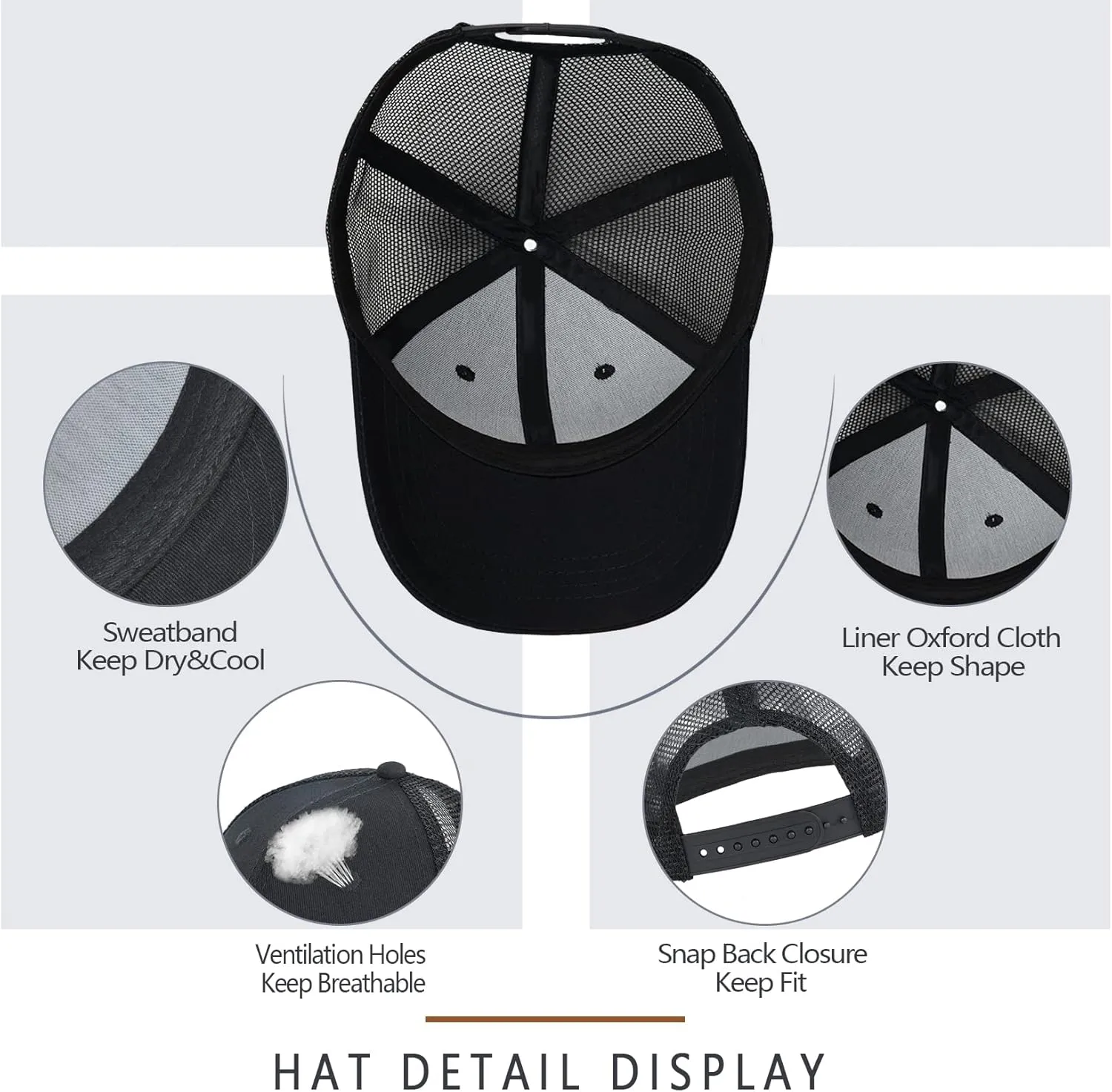 Men's Hat Gifts for Dad Husband Grandpa Father's Day Christmas Birthday Gifts Trucker Hat Leather Pattern Baseball Cap