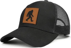 Men's Hat Gifts for Dad Husband Grandpa Father's Day Christmas Birthday Gifts Trucker Hat Leather Pattern Baseball Cap