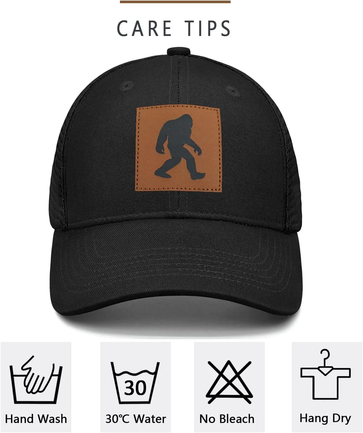 Men's Hat Gifts for Dad Husband Grandpa Father's Day Christmas Birthday Gifts Trucker Hat Leather Pattern Baseball Cap