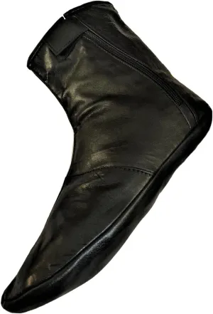 Men's Women's Unisex Real Halal Sheep Skin Leather Black Socks Khuffs Hajj Umrah with Fleece Lined Sizes 5 to 12