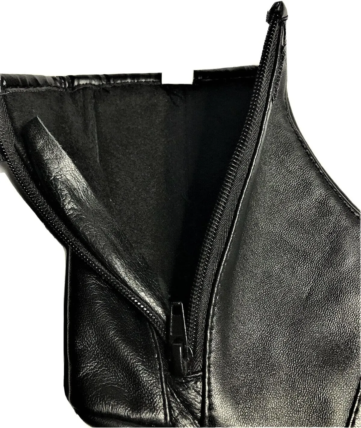Men's Women's Unisex Real Halal Sheep Skin Leather Black Socks Khuffs Hajj Umrah with Fleece Lined Sizes 5 to 12