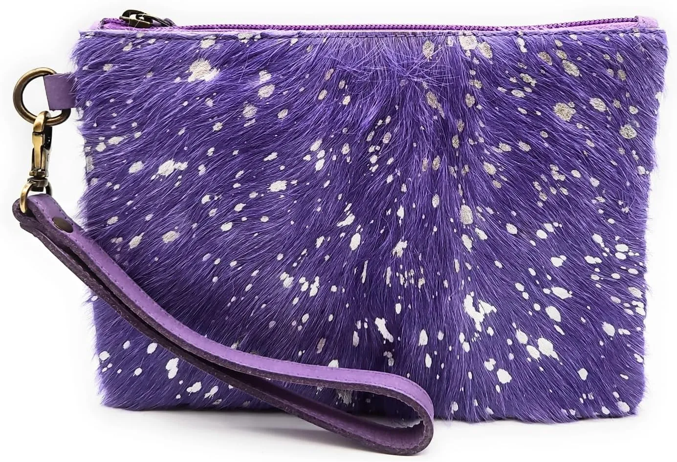 Mesa Luna Metallic Cowhide Handcrafted Large Wristlet