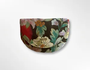 Metallic Floral Round Clutch