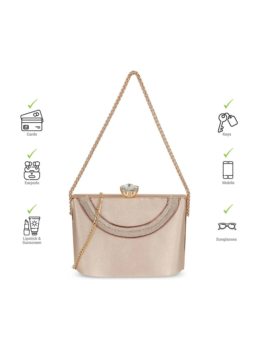 Metro Embellished Box Clutch