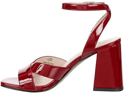 Michael By Michael Shannon Salma - Women's Patent Open Square Toe Strappy Heeled Sandals