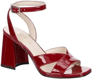 Michael By Michael Shannon Salma - Women's Patent Open Square Toe Strappy Heeled Sandals