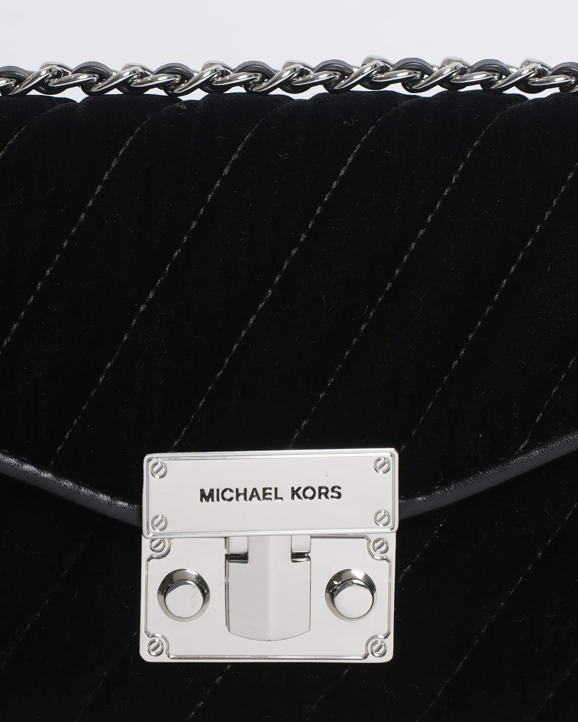 Michael Kors Velvet Crossbody Bag in Black
