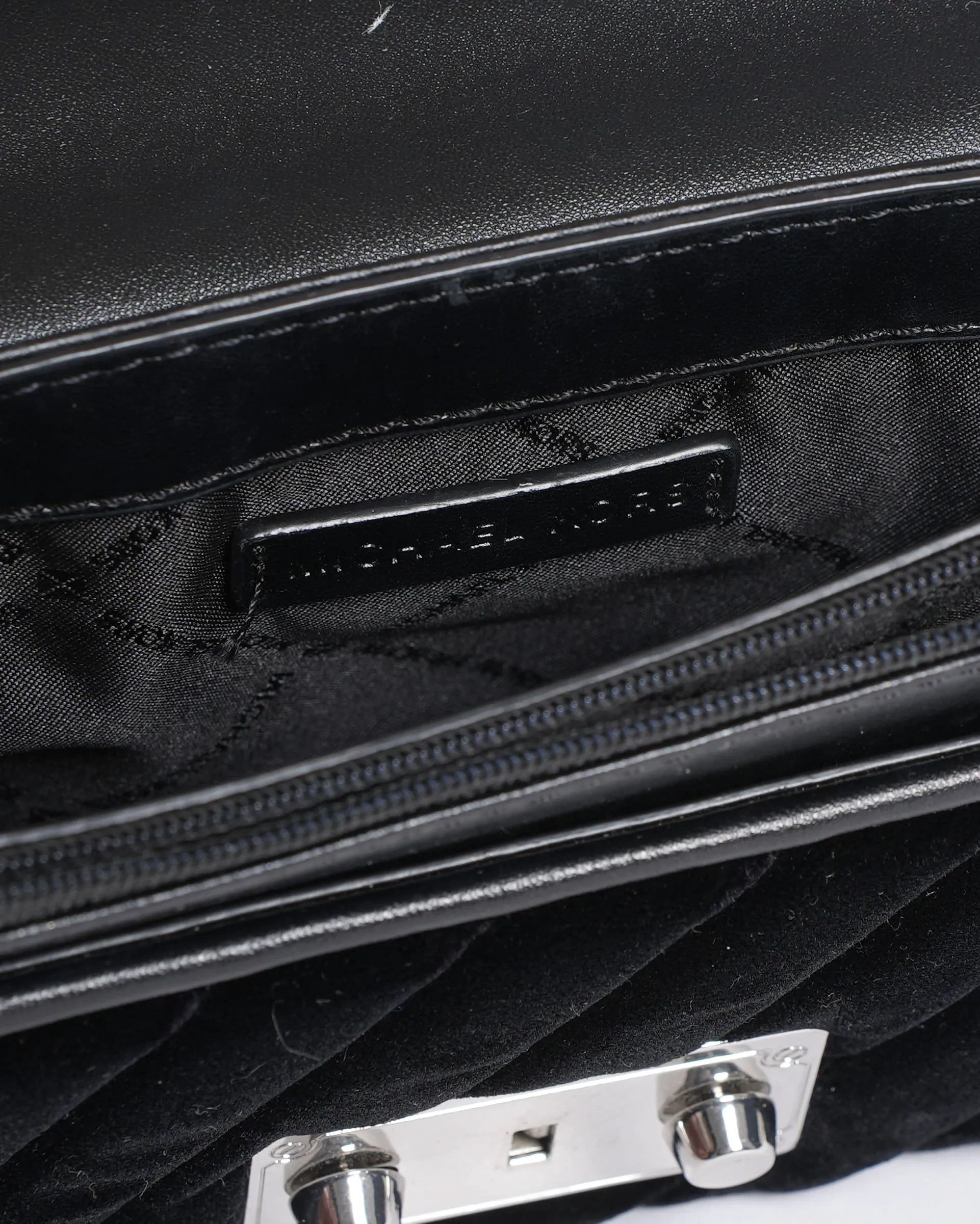 Michael Kors Velvet Crossbody Bag in Black