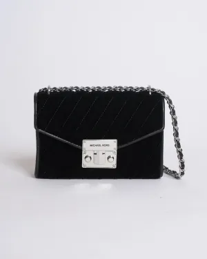 Michael Kors Velvet Crossbody Bag in Black