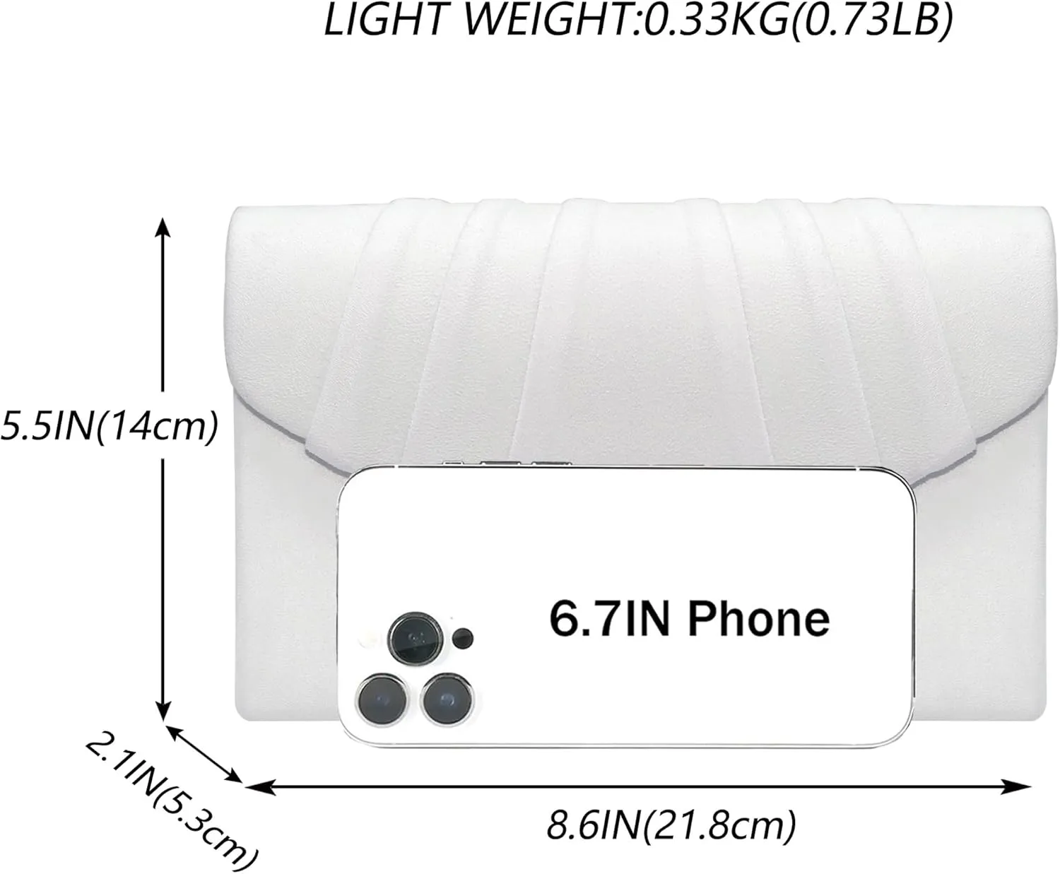 Milisente Clutch Purses For Women Formal Pleated Evening Bag Bridal Evening Clutch Bag