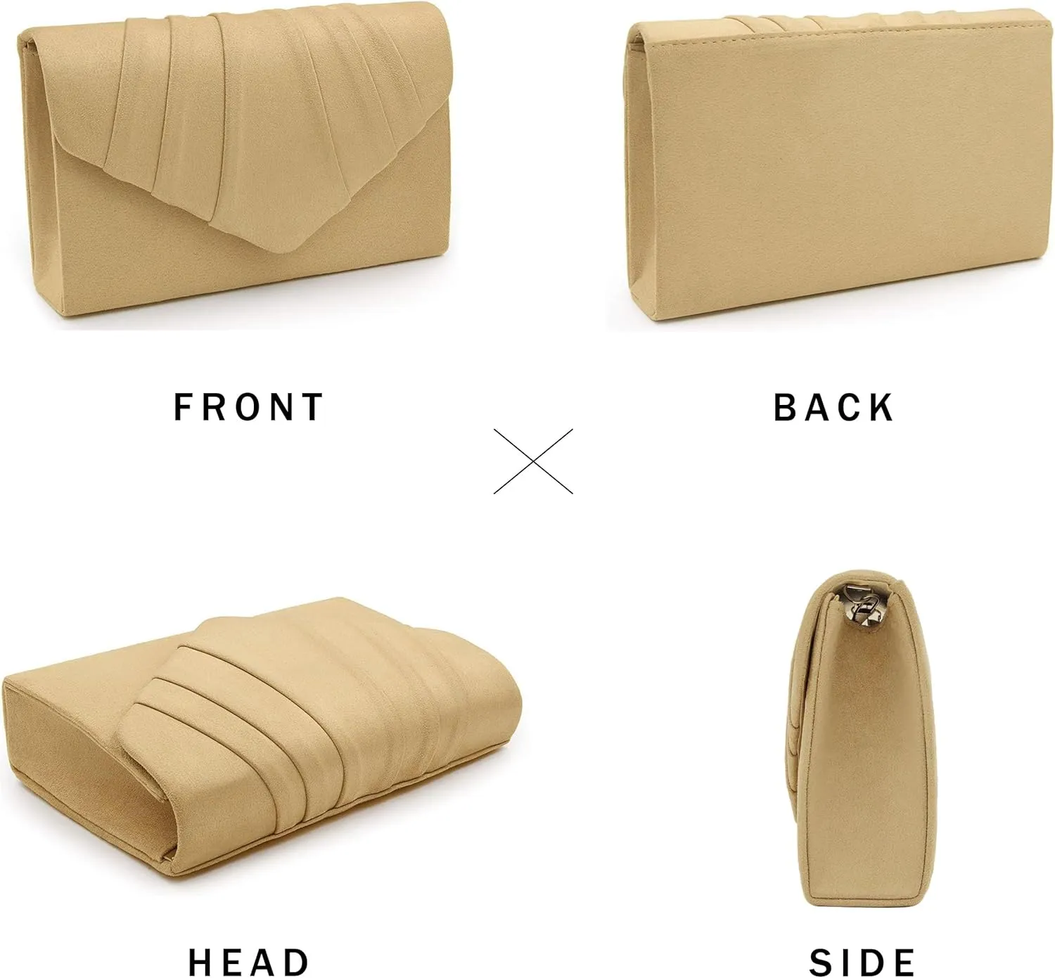 Milisente Clutch Purses For Women Formal Pleated Evening Bag Bridal Evening Clutch Bag