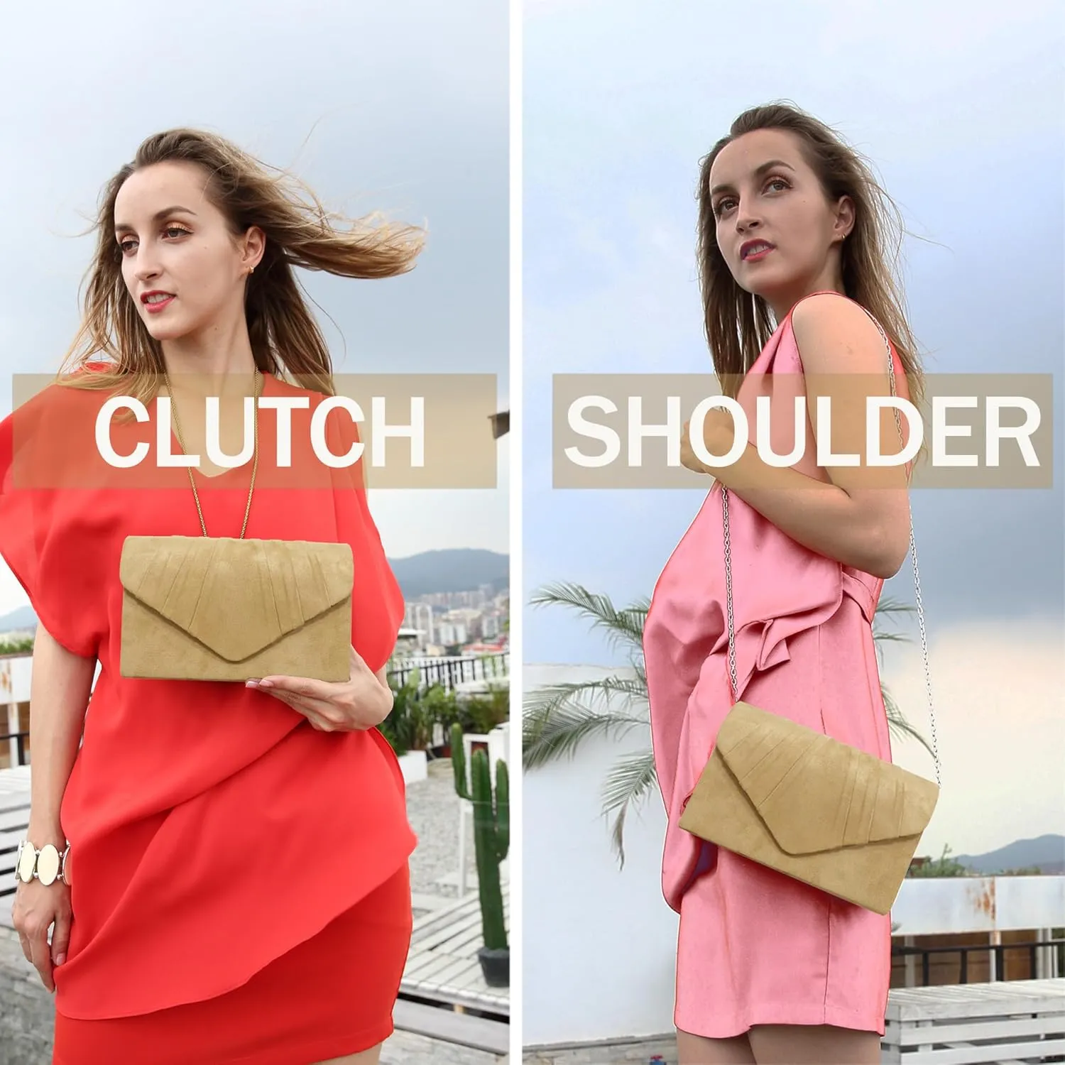 Milisente Clutch Purses For Women Formal Pleated Evening Bag Bridal Evening Clutch Bag