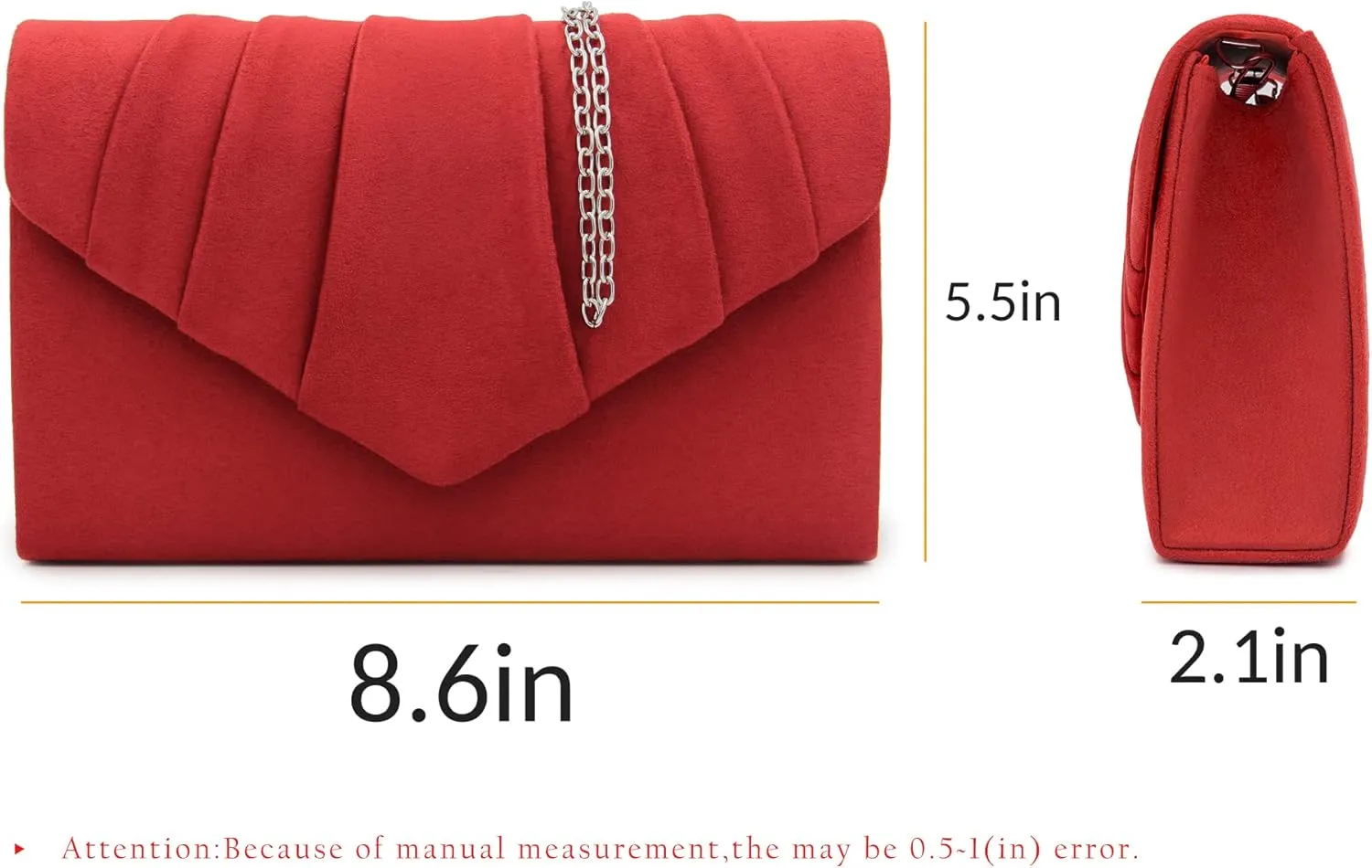 Milisente Clutch Purses For Women Formal Pleated Evening Bag Bridal Evening Clutch Bag