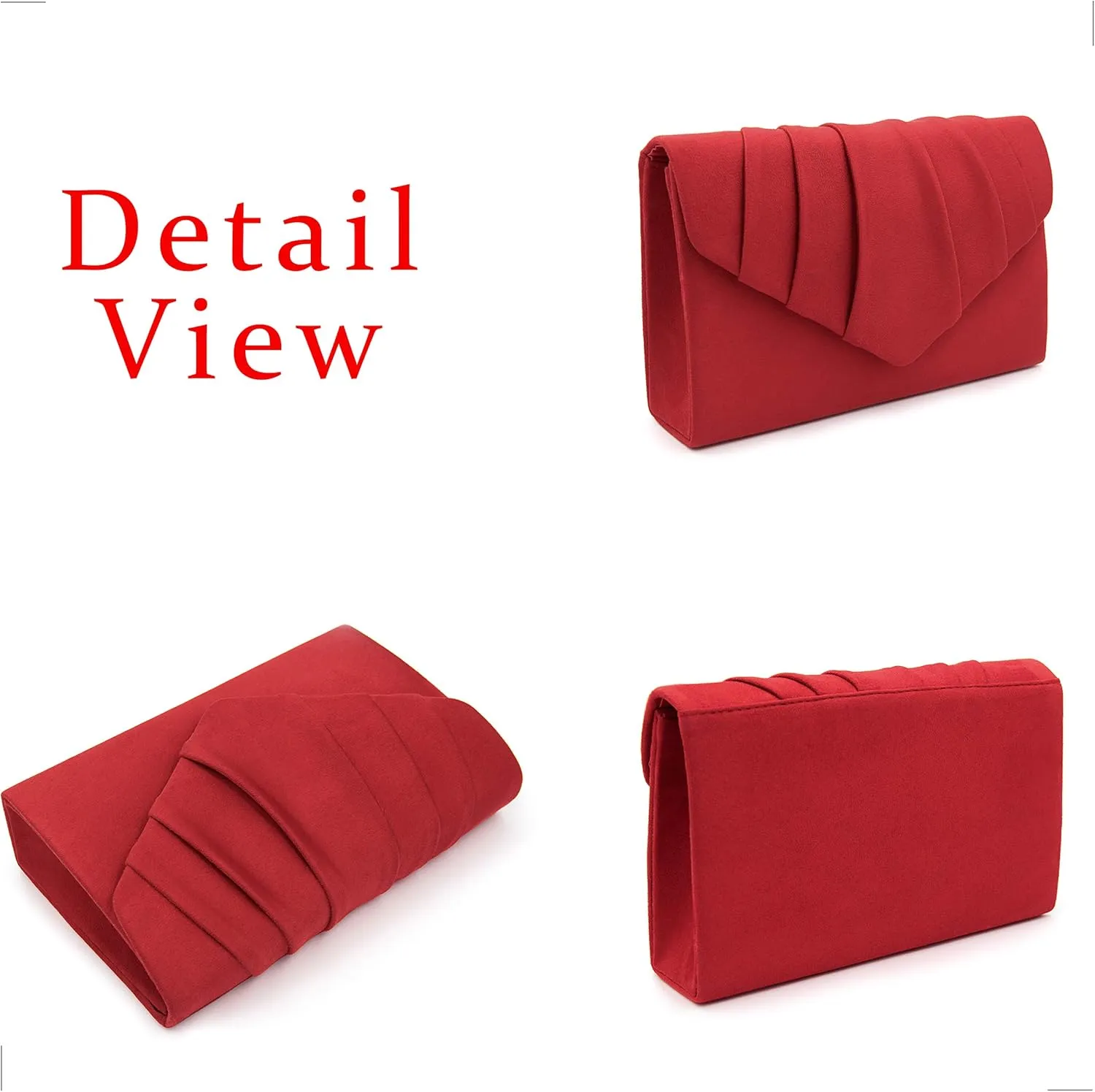 Milisente Clutch Purses For Women Formal Pleated Evening Bag Bridal Evening Clutch Bag
