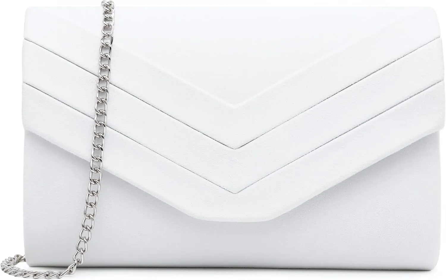 Milisente Evening Bag for Women, Suede Envelope Evening Purses Crossbody Shoulder Clutch Bag