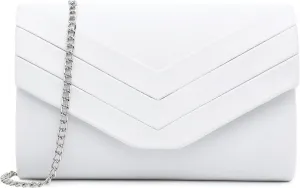 Milisente Evening Bag for Women, Suede Envelope Evening Purses Crossbody Shoulder Clutch Bag
