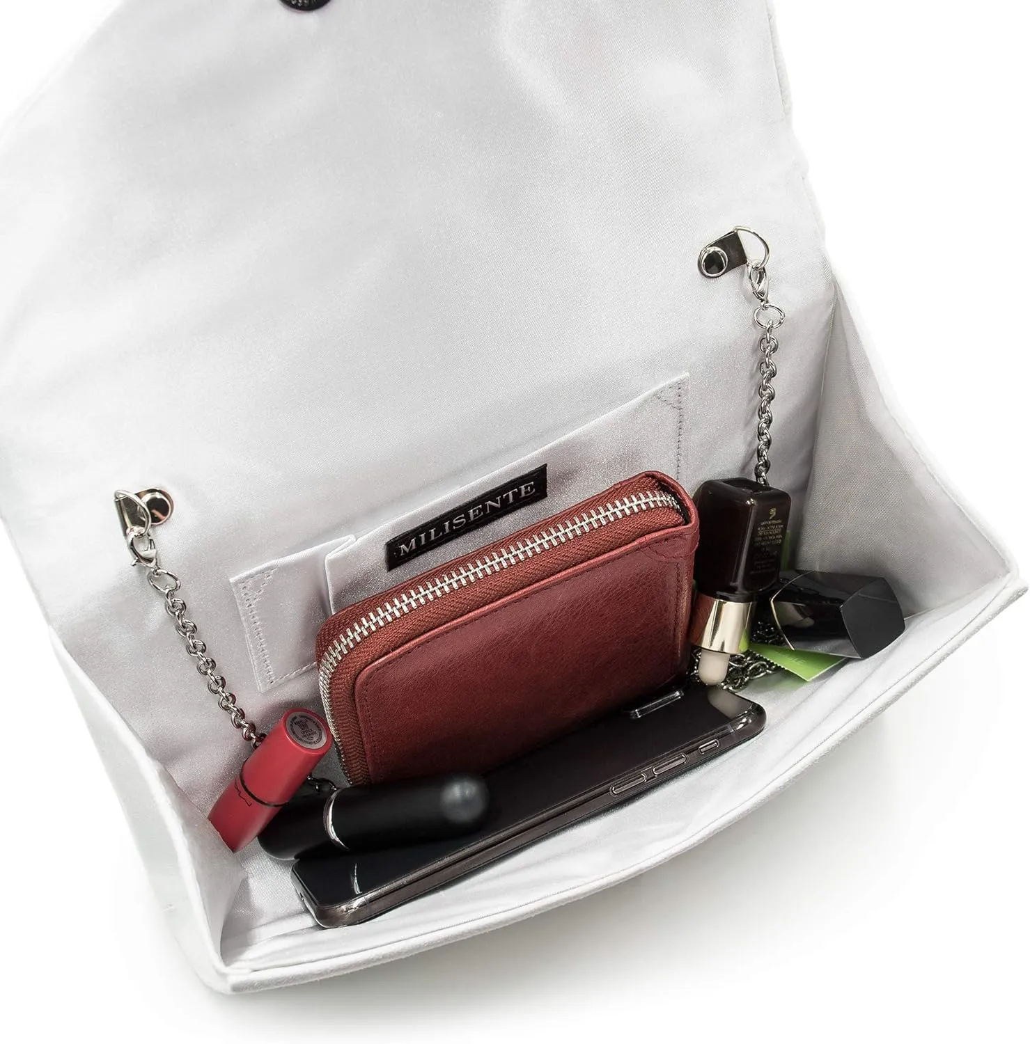 Milisente Evening Bag for Women, Suede Envelope Evening Purses Crossbody Shoulder Clutch Bag