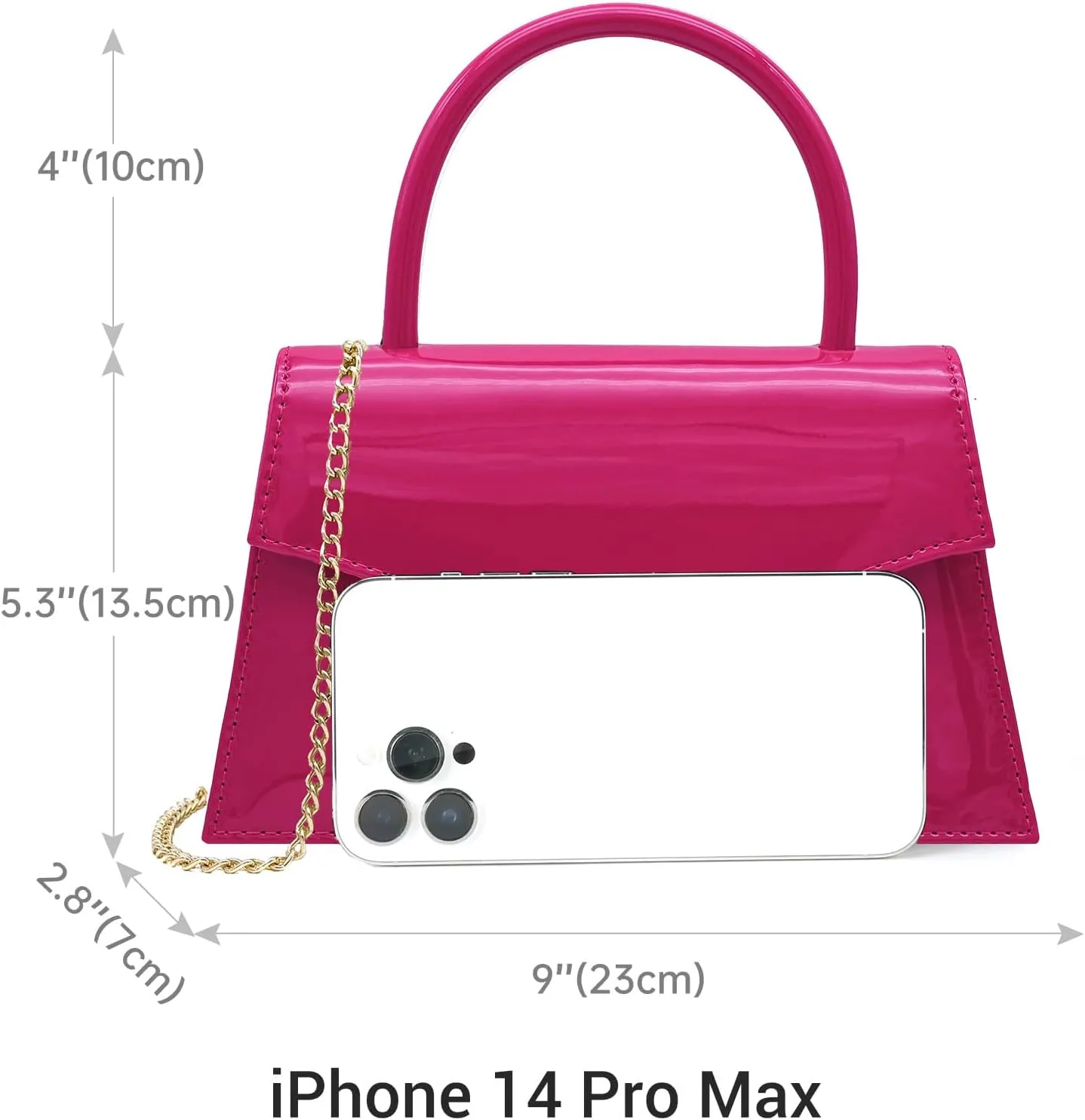 Milisente Women's Evening Bag Bridal Party Clutch Purses Cocktail Prom Handbags with Patent Leather