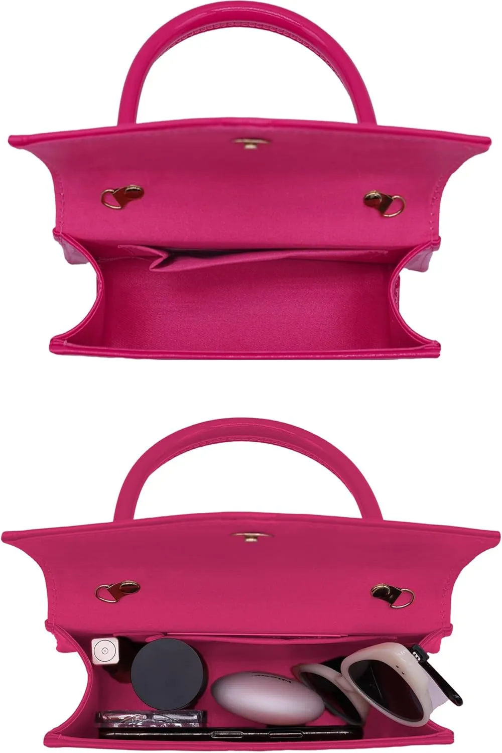 Milisente Women's Evening Bag Bridal Party Clutch Purses Cocktail Prom Handbags with Patent Leather