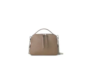 Mini Bag Umhängetasche Taupe aus Leder