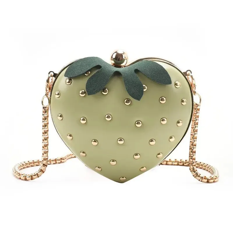 Mini Cute Strawberry Shape Purse Women Chain Shoulder Bag Fashion Flap Handbag Girl Creative Messenger Tote Clutch Bag