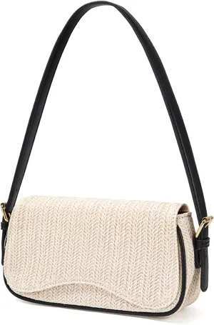 Missnine Shoulder Bag for Women Small Purse Trendy Clutch Hobo Bag Vegan Leather Mini Handbag with Zipper Closure